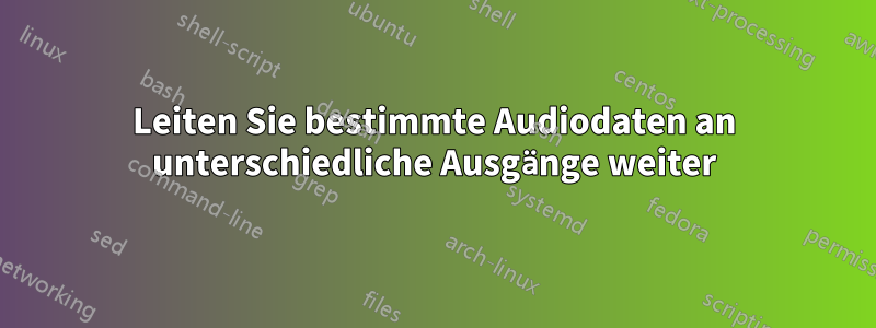 Leiten Sie bestimmte Audiodaten an unterschiedliche Ausgänge weiter