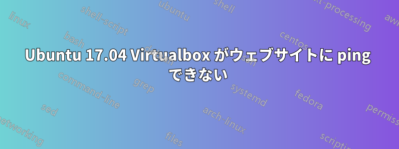 Ubuntu 17.04 Virtualbox がウェブサイトに ping できない