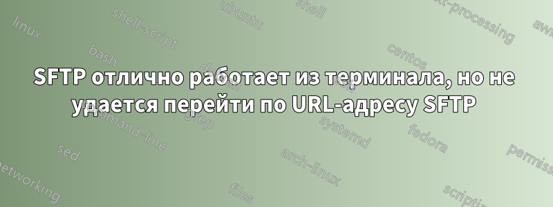 SFTP отлично работает из терминала, но не удается перейти по URL-адресу SFTP