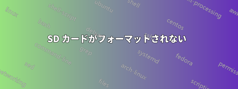 SD カードがフォーマットされない 