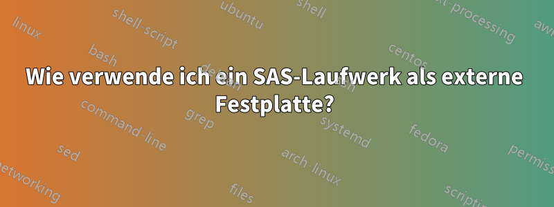 Wie verwende ich ein SAS-Laufwerk als externe Festplatte?