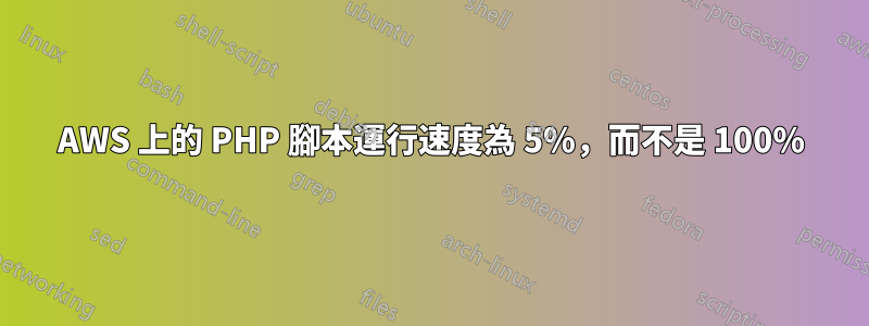 AWS 上的 PHP 腳本運行速度為 5%，而不是 100%