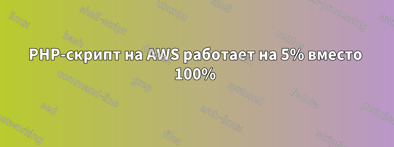 PHP-скрипт на AWS работает на 5% вместо 100%