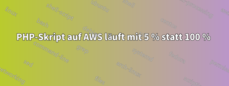 PHP-Skript auf AWS läuft mit 5 % statt 100 %