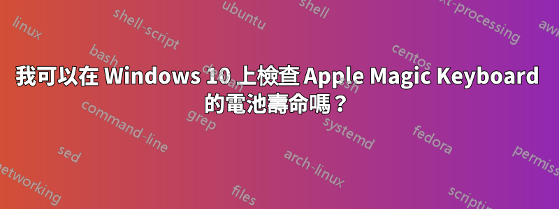 我可以在 Windows 10 上檢查 Apple Magic Keyboard 的電池壽命嗎？