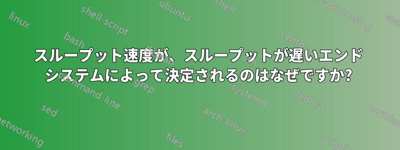 スループット速度が、スループットが遅いエンド システムによって決定されるのはなぜですか?