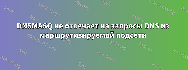 DNSMASQ не отвечает на запросы DNS из маршрутизируемой подсети