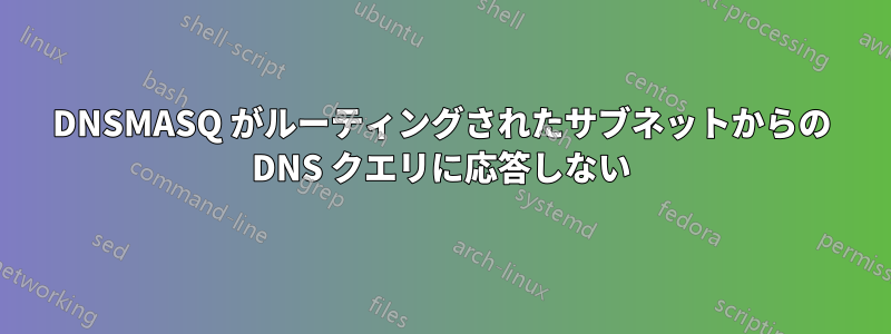 DNSMASQ がルーティングされたサブネットからの DNS クエリに応答しない