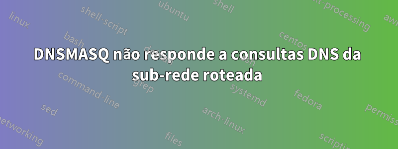 DNSMASQ não responde a consultas DNS da sub-rede roteada