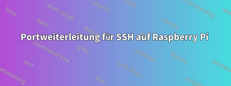 Portweiterleitung für SSH auf Raspberry Pi