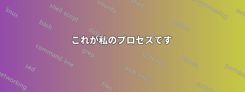 これが私のプロセスです