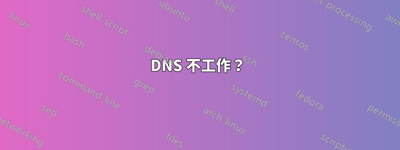 DNS 不工作？