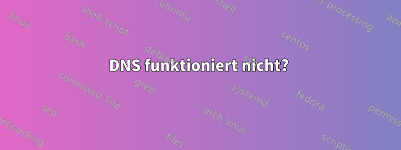 DNS funktioniert nicht?