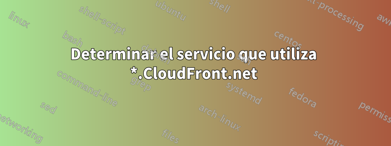 Determinar el servicio que utiliza *.CloudFront.net