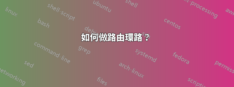 如何做路由環路？