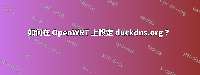 如何在 OpenWRT 上設定 duckdns.org？