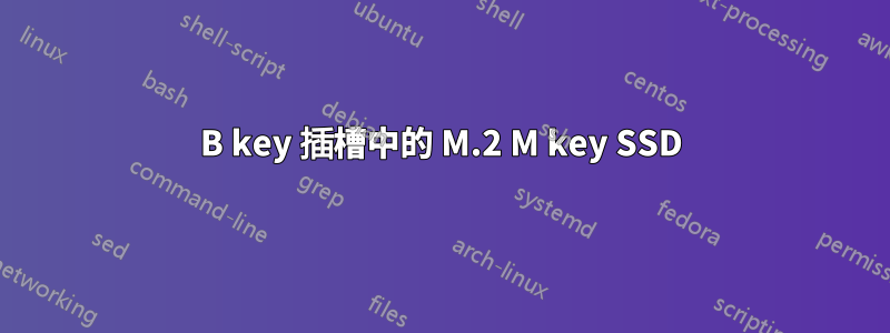 B key 插槽中的 M.2 M key SSD