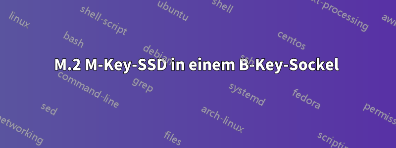 M.2 M-Key-SSD in einem B-Key-Sockel