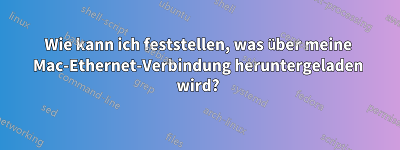 Wie kann ich feststellen, was über meine Mac-Ethernet-Verbindung heruntergeladen wird?