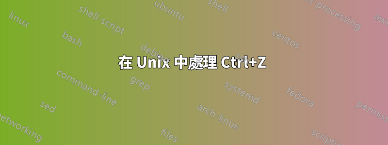 在 Unix 中處理 Ctrl+Z