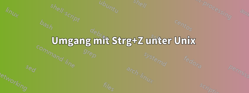 Umgang mit Strg+Z unter Unix