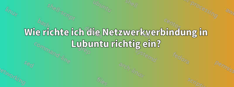 Wie richte ich die Netzwerkverbindung in Lubuntu richtig ein?