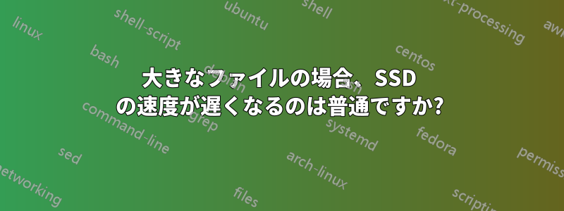 大きなファイルの場合、SSD の速度が遅くなるのは普通ですか?