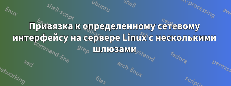 Привязка к определенному сетевому интерфейсу на сервере Linux с несколькими шлюзами