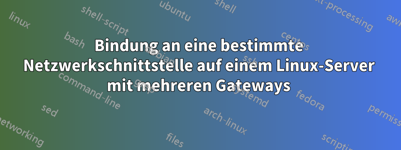 Bindung an eine bestimmte Netzwerkschnittstelle auf einem Linux-Server mit mehreren Gateways