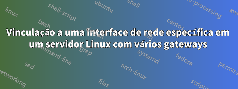 Vinculação a uma interface de rede específica em um servidor Linux com vários gateways