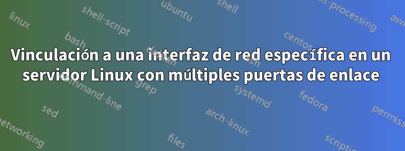 Vinculación a una interfaz de red específica en un servidor Linux con múltiples puertas de enlace