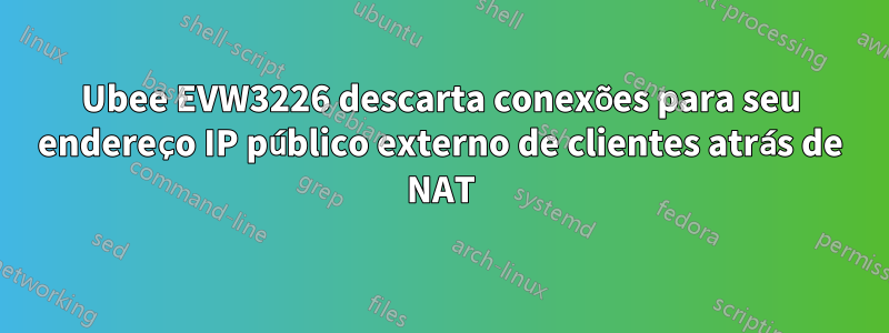 Ubee EVW3226 descarta conexões para seu endereço IP público externo de clientes atrás de NAT