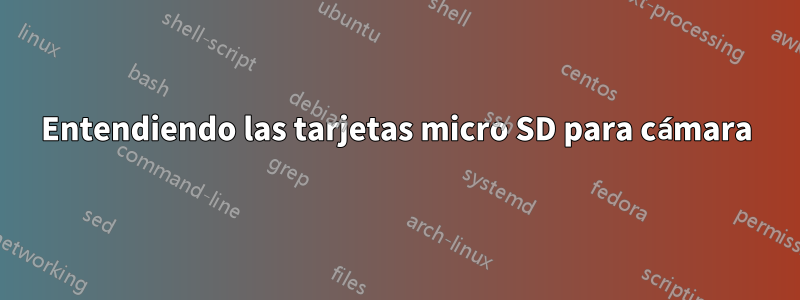 Entendiendo las tarjetas micro SD para cámara