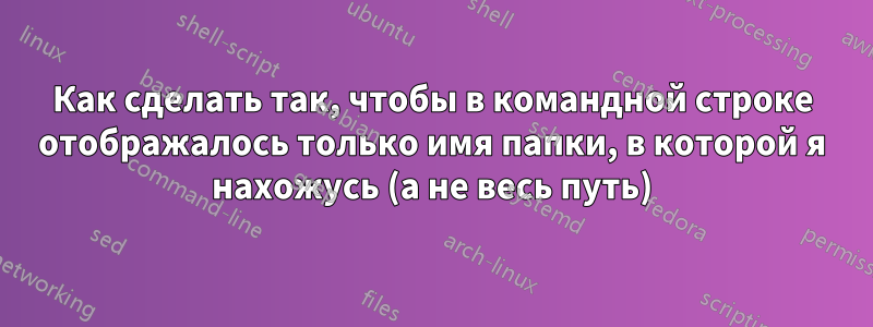 Как сделать так, чтобы в командной строке отображалось только имя папки, в которой я нахожусь (а не весь путь)