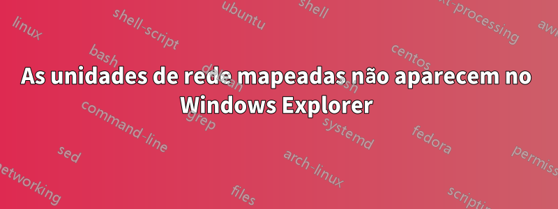 As unidades de rede mapeadas não aparecem no Windows Explorer