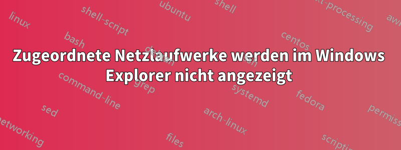 Zugeordnete Netzlaufwerke werden im Windows Explorer nicht angezeigt