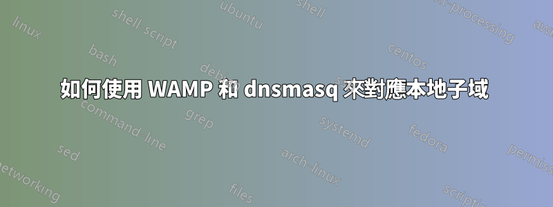 如何使用 WAMP 和 dnsmasq 來對應本地子域