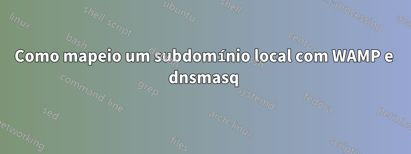 Como mapeio um subdomínio local com WAMP e dnsmasq