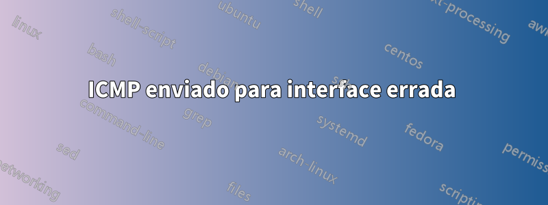 ICMP enviado para interface errada