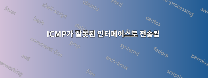 ICMP가 잘못된 인터페이스로 전송됨