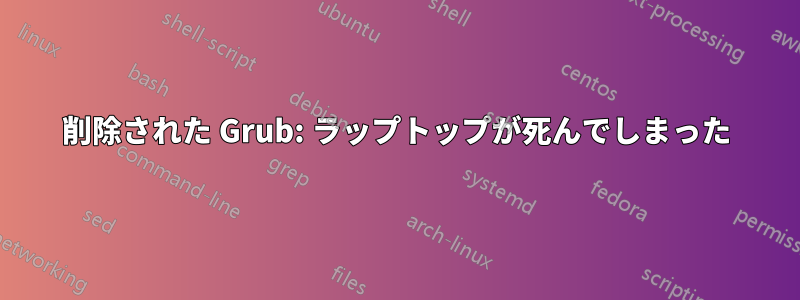 削除された Grub: ラップトップが死んでしまった