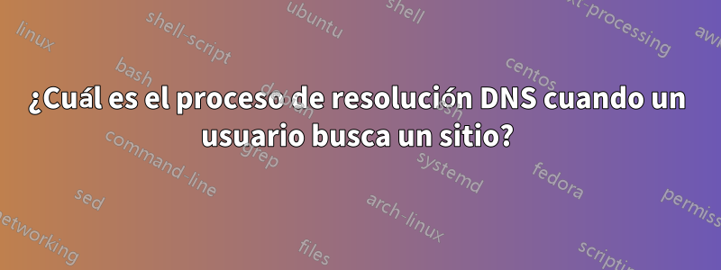 ¿Cuál es el proceso de resolución DNS cuando un usuario busca un sitio?