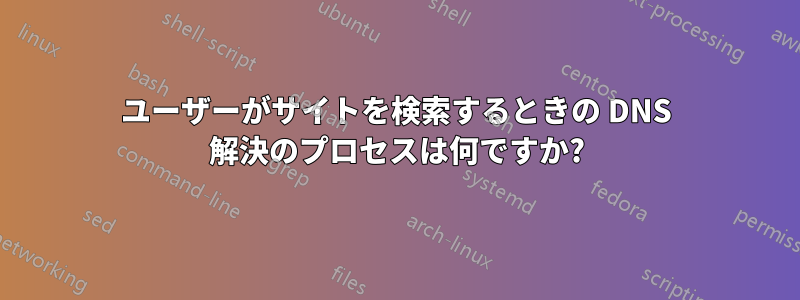 ユーザーがサイトを検索するときの DNS 解決のプロセスは何ですか?