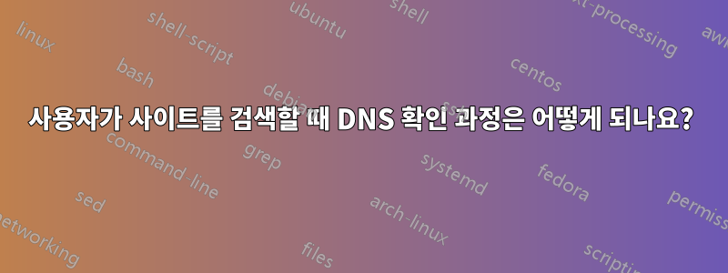 사용자가 사이트를 검색할 때 DNS 확인 과정은 어떻게 되나요?