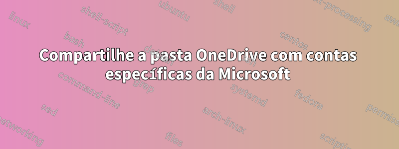 Compartilhe a pasta OneDrive com contas específicas da Microsoft