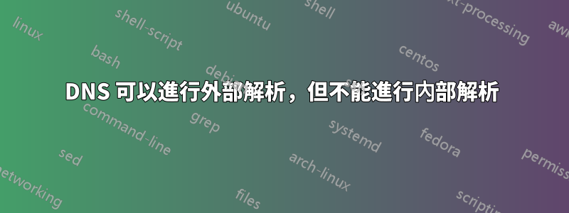 DNS 可以進行外部解析，但不能進行內部解析