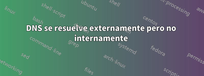 DNS se resuelve externamente pero no internamente