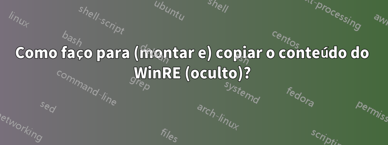 Como faço para (montar e) copiar o conteúdo do WinRE (oculto)?
