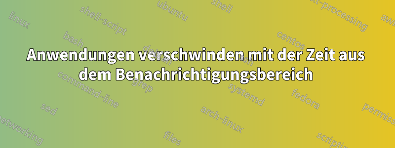 Anwendungen verschwinden mit der Zeit aus dem Benachrichtigungsbereich