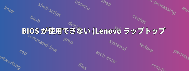 BIOS が使用できない (Lenovo ラップトップ)